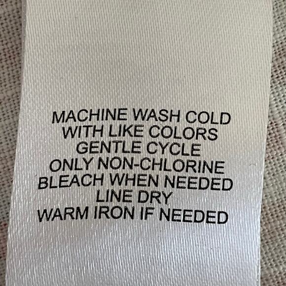 Como Vintage Linen Blend Button Down Tie Front Top Stripes XXL Casual Summer - Picture 8 of 8